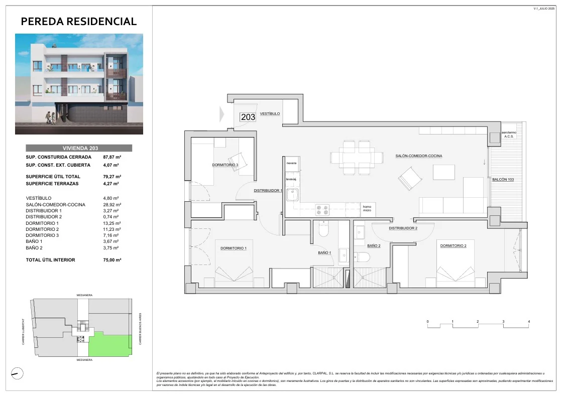 Plano Vivienda 203